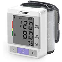 HYLOGY Tensi&oacute;metro de Mu&ntilde;eca, Totalmente Autom&aacute;tico Presi&oacute;n Arterial y Detecci&oacute;n de Pulso Arr&iacute;tmico, Memoria (2 * 120)