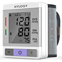 Tensi&oacute;metro de Mu&ntilde;eca,Hylogy Tensi&oacute;metro Digital de Mu&ntilde;eca Totalmente Autom&aacute;tico Presi&oacute;n Arterial y Detecci&oacute;n de Pulso Arr&iacute;tmico Memoria (2 * 90) Certifica FDA CE