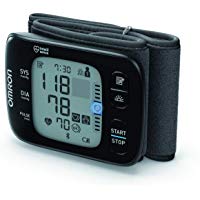 OMRON RS7 Intelli IT - Tensi&oacute;metro de mu&ntilde;eca con sensor de posici&oacute;n y conectividad Bluetooth para uso dom&eacute;stico o externo, color negro