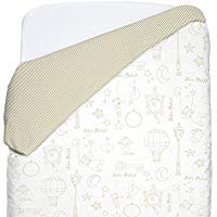 Petit Lazzari Garabato - Funda n&oacute;rdica reversible para cuna de 60 x 120 cm
