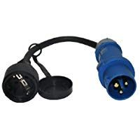 Adaptador de enchufe tipo Schuko y europeo, 230 V, H07RN-F 3 x 2,5 mm&sup2;