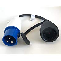Acoplamiento CEE Bayram, adaptador Schuko IP44,&nbsp;conector 230&nbsp;V, para camping, barco, H07RN-F 3G 16A