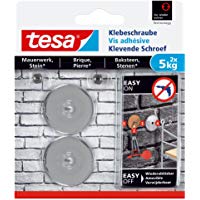 Tesa adhesivas Tornillo para muros y piedra, potencia de retenci&oacute;n 5&nbsp;kg, 2&nbsp;unidades), 77906-00000-00