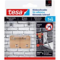 Tesa adhesivas Tornillo para muros y piedra, potencia de retenci&oacute;n 5&nbsp;kg, 2&nbsp;unidades), 77905-00000-00