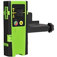 Detector l&aacute;ser para nivel l&aacute;ser de l&iacute;nea, receptor l&aacute;ser digital Huepar LR-6RG usado con l&aacute;ser de l&iacute;nea pulsante de hasta 60m, detecci&oacute;n de rayos l&aacute;ser verde y rojo, pantallas LED de tres lados