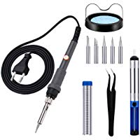 Soldador Electr&oacute;nica de Esta&ntilde;o, VicTsing 60W 220V Kit Soldadura esta o, Temperatura Ajustable, 5pcs Puntas, Bomba de Soldadora, Soporte, Pinzas Antiest&aacute;ticas y Cable de Soldadura de Esta&ntilde;o