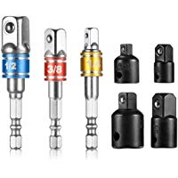 Estmoon 3 pcs Herramientas de mano de potencia conductor Adaptador de puntas + Socket Adaptador 4 piezas