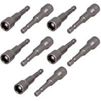 Sourcingmap&nbsp;&ndash;&nbsp;a16042100ux0392&nbsp;10&nbsp;x 65&nbsp;mm magn&eacute;tico v&aacute;stago hexagonal Socket Llave Tuerca Setter Conductor Bits&nbsp;&ndash;&nbsp;gris (10&nbsp;unidades)