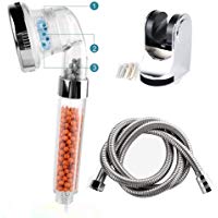 Alcachofa de la ducha Manguera Holder, Handheld Shower 3 Piezas Sets High Pressure Water Saving 3 Modo Funci&oacute;n Spray para piel seca y cabello de Nosame