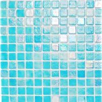 Vetro Mosaico N1205+IN1205 Mosaico De Vidrio, Mezcla Azul Claro/Nacarado