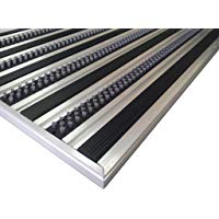 Aluminio Profesional Felpudo para sistema HD40, tama&ntilde;o 110&nbsp;x 68&nbsp;cm, para empotrada Alfombrilla de instalaci&oacute;n en as&iacute;, incluyendo matwell Marco., Negro