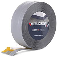 HOLZBRINK Rodapi&eacute;s flexible autoadhesivo Gris Claro Rodapi&eacute;s flexible 32x23 mm, 10 m Z&oacute;calo Autoadhesivo