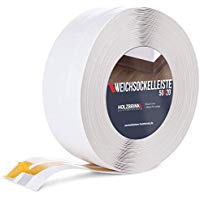 HOLZBRINK Rodapi&eacute;s flexible autoadhesivo Blanco Rodapi&eacute;s flexible 50x20 mm, 25 m Z&oacute;calo Autoadhesivo