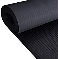 3m x 2m | Anchura Ribete Caucho Garaje Piso esterating | 3mm Grueso Piso Rodar