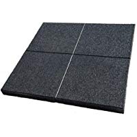 Jardin202 - Loseta de Caucho Negra - 43 mm 1x1m