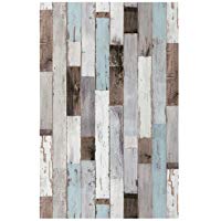 livingfloor&reg; PVC suelo de Vintage Aspecto de Madera Suelo Azul/Marr&oacute;n/Gris con fieltro Respaldo en 2&nbsp;m ancho, longitud variable Metro