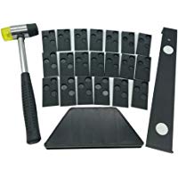 Kit de instalaci&oacute;n para suelos de madera laminada con 20 espaciadores, bloque de rosca, barra de tirar y maletero #2-004