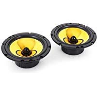 auna Goldblaster 6.5 Altavoces para Coche &bull; Potencia m&aacute;x. 2 x 600 W &bull; SPL 99 dB &bull; 280 g &bull; 62 mm &bull; 1 x v&iacute;a Audio Altavoz &bull; Bobinas ASV &bull; Neodimio &bull; Negro Dorado