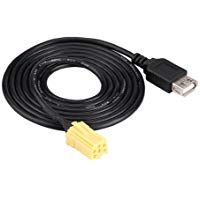 Adaptadores del ajuste del cable del adaptador USB del enchufe del conector MINI-ISO del coche de 6Pin con la funci&oacute;n AUX