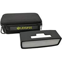 Lekufee Estuche de viaje port&aacute;til para Bose SoundLink Mini / Mini II Altavoz Bluetooth con cubierta suave negra