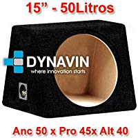 Caja ac&uacute;stica universal para subwoofer de 8" (200mm), 10" (250mm), 12" (300mm), 15" (380mm), 18" (450mm) (15", Negro)