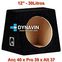 Caja ac&uacute;stica universal para subwoofer de 8" (200mm), 10" (250mm), 12" (300mm), 15" (380mm), 18" (450mm) (12", Negro)