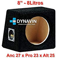 Caja ac&uacute;stica universal para subwoofer de 8" (200mm), 10" (250mm), 12" (300mm), 15" (380mm), 18" (450mm) (8", Negro)