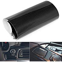 EQLEF&reg; Wrap DIY 3D de fibra de carbono de vinilo pegatinas para el coche Auto veh&iacute;culo ordenador Keybard rat&oacute;n Motor decorativo - Color Negro 30 * 127cm
