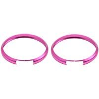 sourcing map 2Pcs Anillo Embellecedor Llave de Coche C&iacute;rculo Decorativo Morado