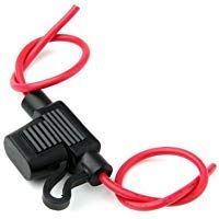 SODIAL(R)14AWG Alambre En Linea Soporte de fusible mini-cuchilla para automovil coche Portafusibles 20A