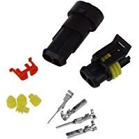 REFURBISHHOUSE 5 Kit Conector Sellado 2 Pins Impermeable Electrico Cable Enchufe