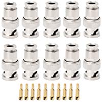 YoungerY (10 Piezas Conector de acoplador de Eje de 5 Piezas RG58 BNC de