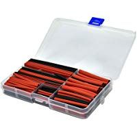 UEETEK Tubo Termoretr&aacute;ctil Funda Termoretr&aacute;ctil Manguitos del Cable 150 piezas (rojo + negro)