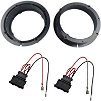 Maxiou - Adaptadores de altavoz para el coche para Golf IV Passat Polo Leon Anillos 165 mm 6,5" Kit espaciadores de altura 40 mm 1 par con cable de cableado