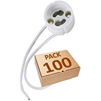 (LA) Bolsa /Pack x 100 unidades portalamparas / base /soporte / holder para halogenos / bombillas gu10