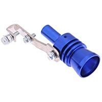 Sonido Turbo Silenciador - TOOGOO(R)11.5*3.3 cm Turbo sonido del silenciador del extractor pipa Silbo valvula de escape BOV Simulador Silbido por 2000CC-2400cc (XL, Azul)