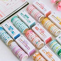 10pcs colorido lindo de la cinta Cinta adhesiva de bricolaje Diario Scrap reserva de cinta engomada de papel Torta del postre del planeta Carta Diario de Contabilidad entera del rollo de papel de la