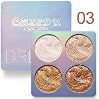 Baked Highlighter Palette Paleta de maquillaje en polvo para contorno de cara de larga duraci&oacute;n a prueba de agua Yiitay
