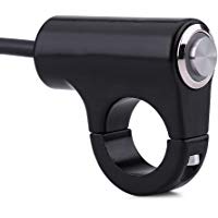 Qiilu 22mm Manillar de motocicleta interruptor de montaje Pulsador faros antiniebla faros ON / OFF(B)