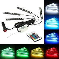 KKmoon 4 en 1 L&aacute;mpara Barra LED Luz de Decoraci&oacute;n Interior Atm&oacute;sfera 7 Color RGB para Coche Auto con Mando a Distancia Inal&aacute;mbrico