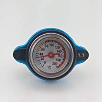 Medidor de temperatura de cabezal grande con seguridad de utilidad. 0,9, 1,1 y 1,3 bar. Cubierta para el tap&oacute;n del radiador