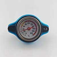 Medidor de temperatura de cabezal grande con seguridad de utilidad. 0,9, 1,1 y 1,3 bar. Cubierta para el tap&oacute;n del radiador