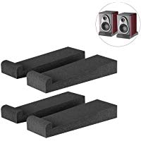 Neewer&reg; 4 Piezas Estudio Monitor Ac&uacute;stico Almohadillas de Aislamiento Estabilizador Amortiguaci&oacute;n Retroceso Contrahuellas Altavoces, 12" x 3.9" x 1.8"/30.5 x 10 x 4.5cm, Negro