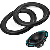 Altavoz de Goma Perforada Foam Edge Anillos Envolventes Piezas Repuesto para la Reparaci&oacute;n de Altavoces o DIY (Negro),2pcs 6 Pulgadas / 156 mm