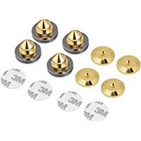 4 Pares de Altavoces de Cobre Spike Set Altavoz HiFi Amplificador de Audio DAC CD Aislamiento Soporte Cono Pies Base a Prueba de Golpes Pad con 3M Adhesivo de Doble Cara