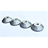 Aluminio Anodizado Titanio Altavoz Almohadillas de Cono 20mm Dia - Conjunto de 4