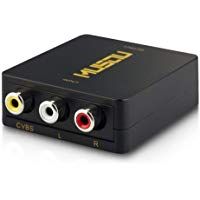 Musou - RCA a HDMI Convertidor, AV to HDMI Compuesto Adaptador, Soporter PAL / NTSC Interruptor, Full HD 720P/1080P, Negro