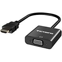 VicTsing 1080P HDMI a VGA Video Adaptador de Cable Conversor para PC Port&aacute;til HDTV Proyectores, Raspberry Pi y Otros Dispositivos de Entrada HDMI, Color Negro