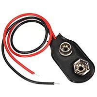 SODIAL(R) Conector de clip de bateria de 9V con cable