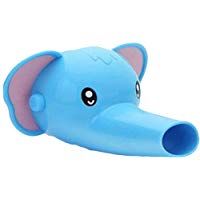 Ogquaton Premium Plastic Faucet Extender Animales de Dibujos Animados Forma ba&ntilde;o Lavabo Grifo de Agua Extensor para beb&eacute;s y ni&ntilde;os Lavado de Manos Elefante Azul
